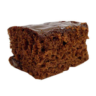 Bolo de chocolate com cobertura (pedaço)